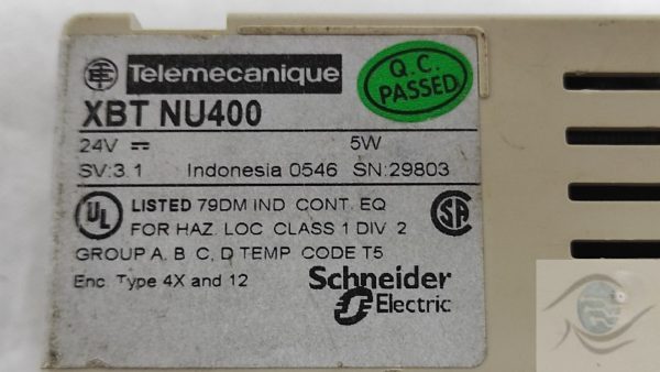 Vue de l'interface utilisateur XBTNU400 en fonctionnement
