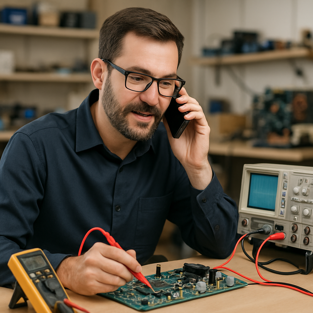 A propos de sourcing automatism 2 Technicien au téléphone